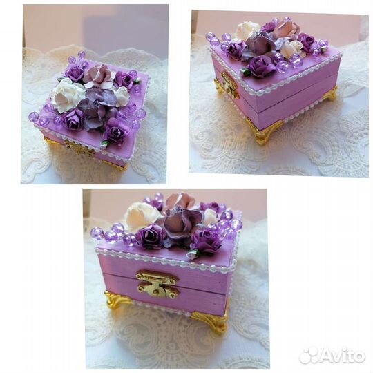 Бутоньерка. Шкатулка для свадебных колец