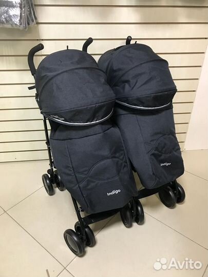 Коляска-трость для двойни Indigo duet