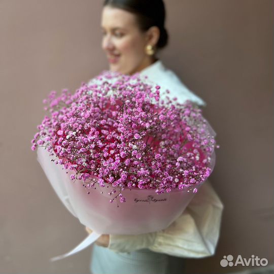 Букет цветов «Сахарная вата» (Гипсофила)