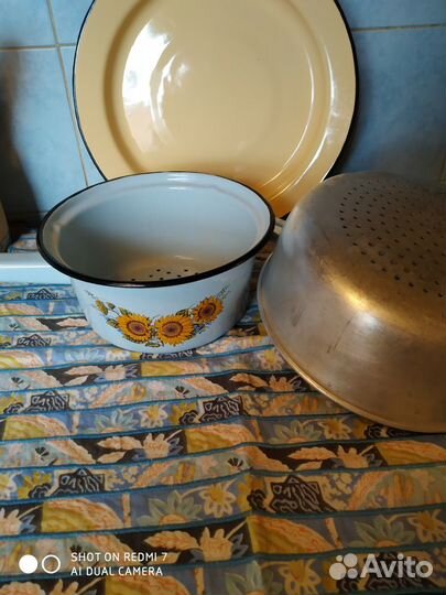 Дуршлаги, блюдо эмалированные