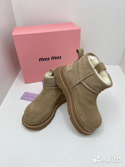 Ботинки Замшевые Miu Miu Размеры 36-40