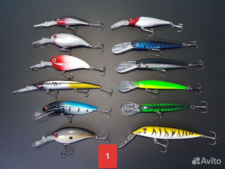 Набор воблеров для троллинга 12 штук