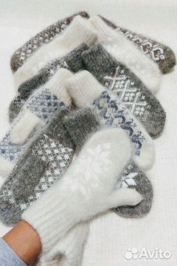 Варежки, носки из козьего пуха