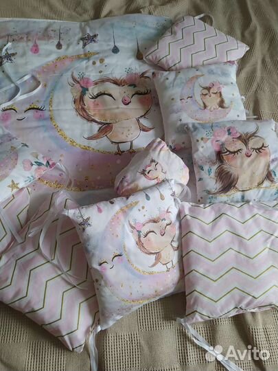 Новые Бортики -подушки,простынь, одеяло