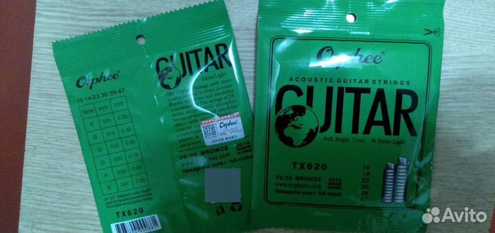 Струны для акустической гитары orphee