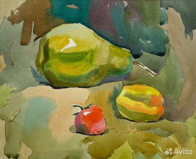 Акварель фрукты