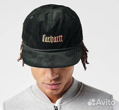 Carhartt Wip Letterman Cord Cap Dark Cedar/Ochre