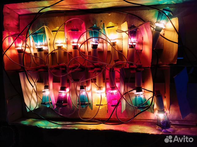 Елочная гирлянда Польский фонарик СССР 60-е годы