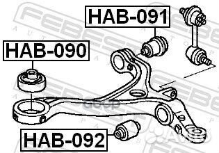 Сайлентблок рычага honda accord 02-08 пер.подв