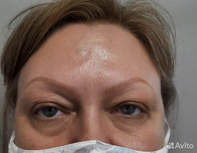 Напыление бровей