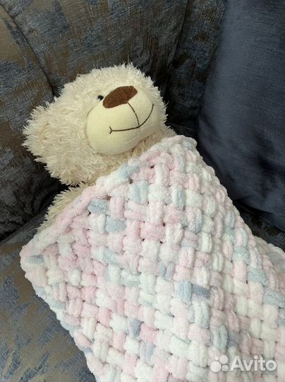 Плед из пряжи alize puffy (ализе пуффи)