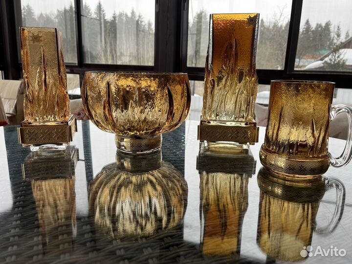 Финское винтажное хрустальное стекло