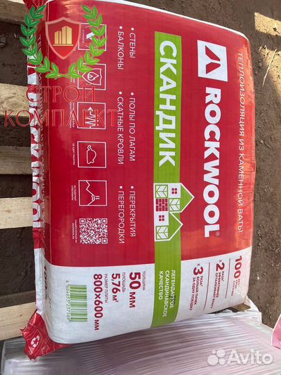 Утеплитель Rockwool Лайт Баттс Скандик