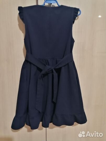 Школьная форма сарафан для девочки 134 синяя