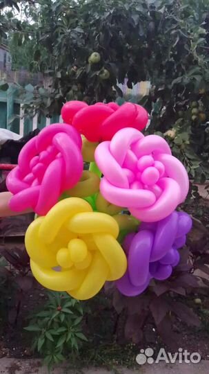 Цветы из воздушных шаров