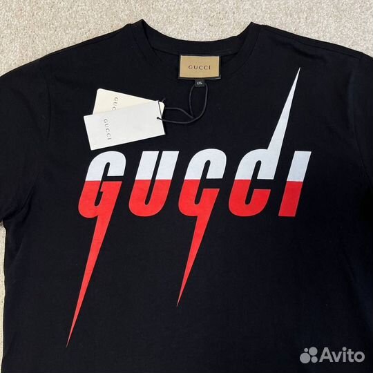 Футболка Gucci черная M-2XL