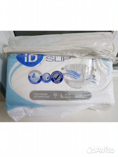 Подгузники для взрослых id slip размер L 30 штук