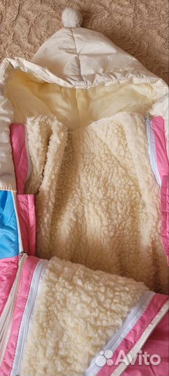 Зимний комбинезон трансформер для девочки 68-74