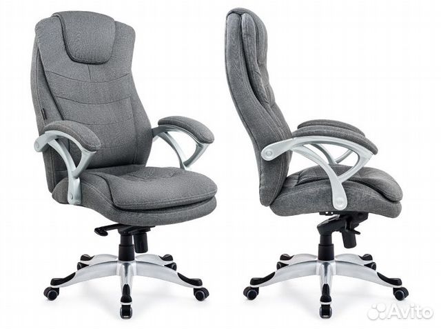 Кресло Патрик Patrick (до 250 кг.) серая ткань