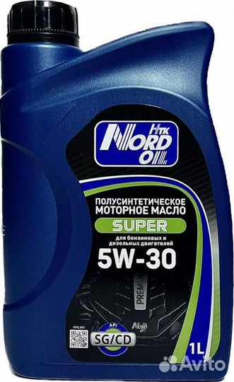 Масло nord OIL Super SG/CD 5W30 1 л (п/синт)