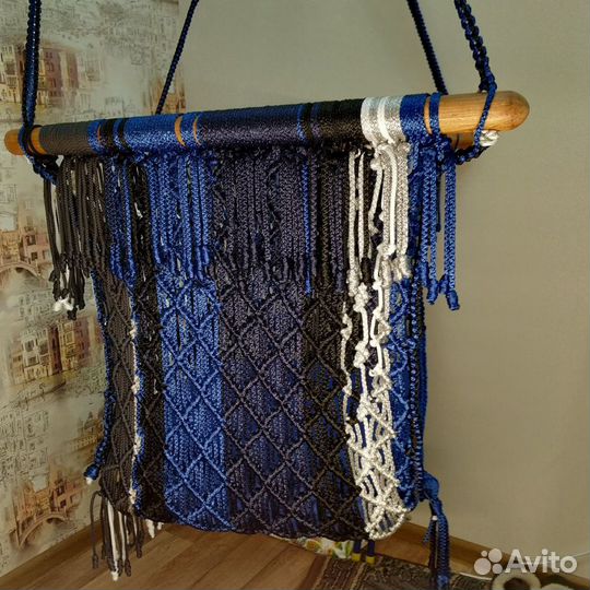 Подвесное кресло - качели - макраме