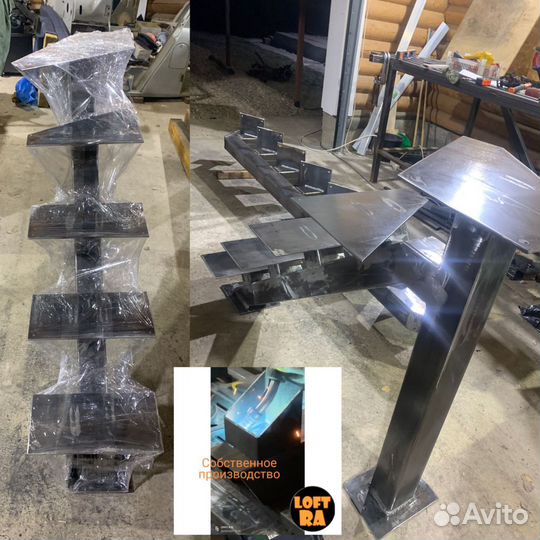 Металлокаркас лестницы