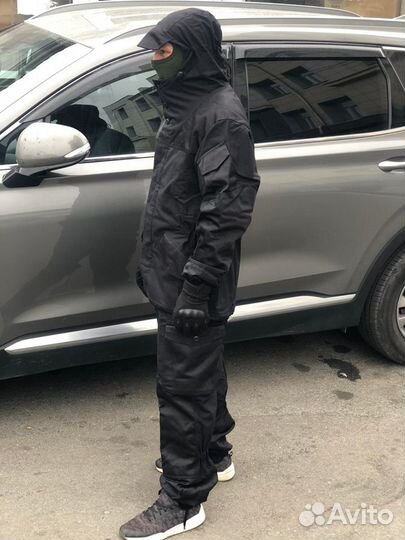 Костюм горка 5 демисезон чёрная, на флисе