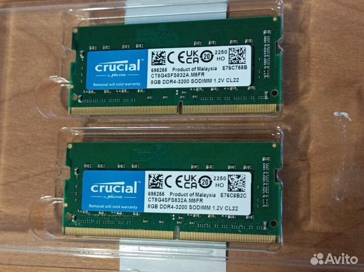 Оперативная память Crucial ddr4 sodimm 16gb
