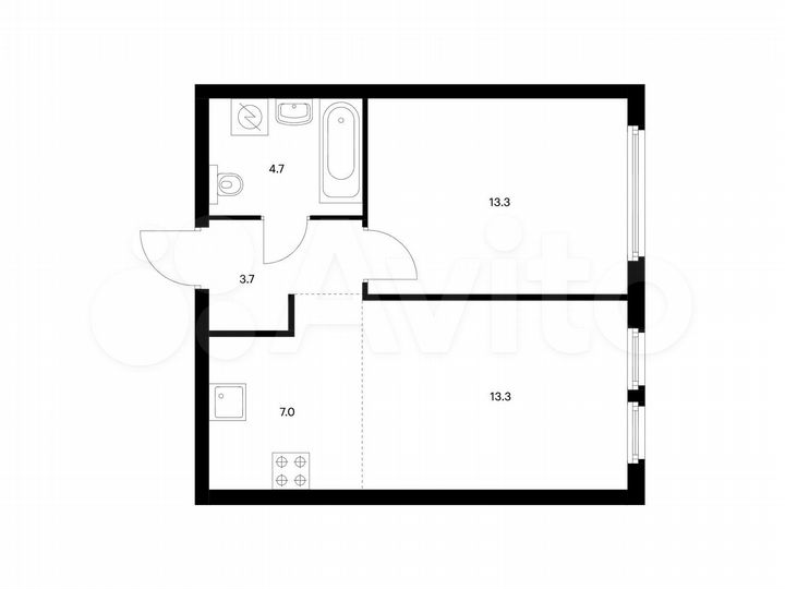 2-к. квартира, 42 м², 32/32 эт.