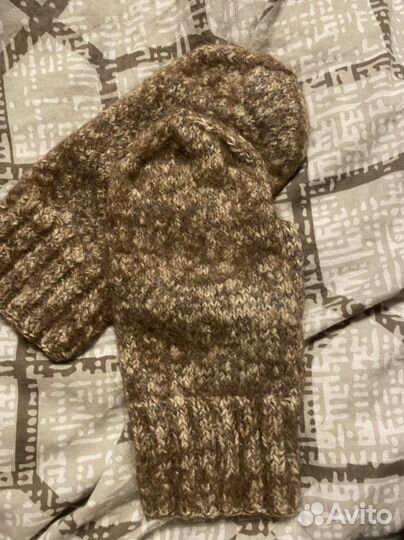 Варежки вязаные -шерстяные