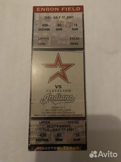 Билет на бейсбол