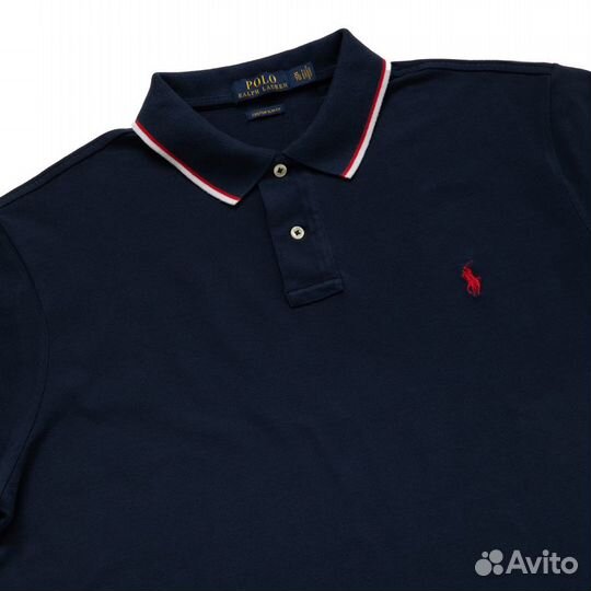 Мужская синяя футболка Polo Ralph Lauren поло