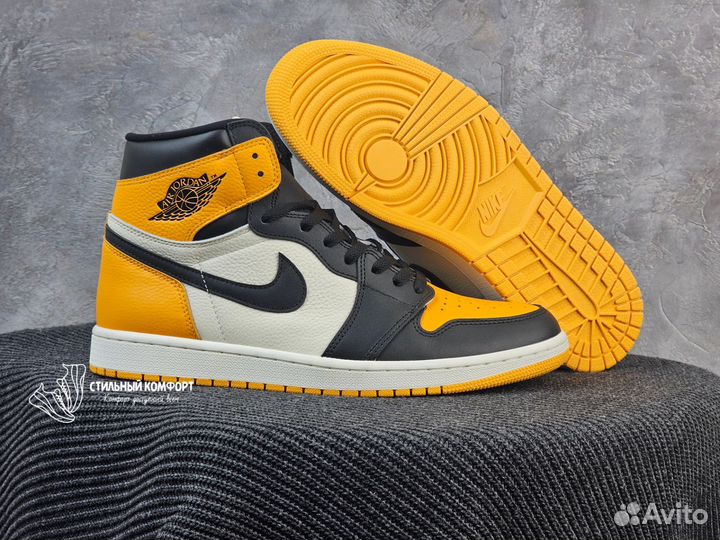 Кроссовки Nike Air Jordan 1 high OG Yellow toe