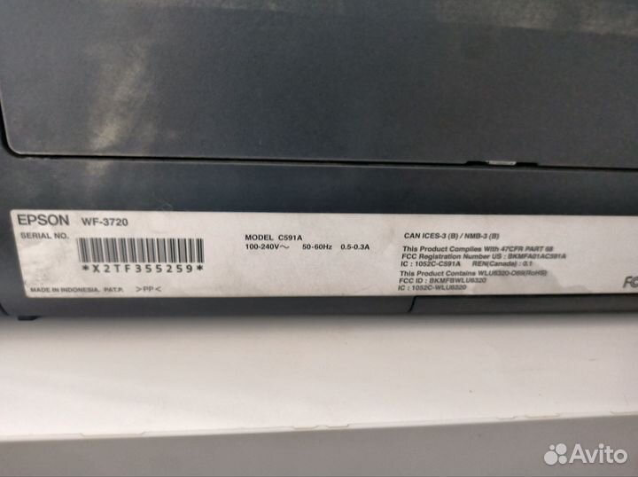 Мфу Цветной Струйный Epson WorkForce Pro WF-3720