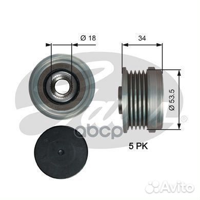 Муфта свободного хода opel corsa/insignia/meriv