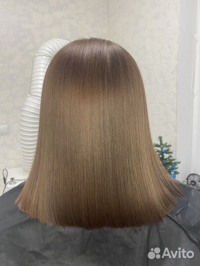 Кератиновое выпрямление волос