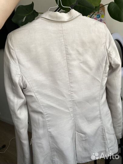 Льняной пиджак mango