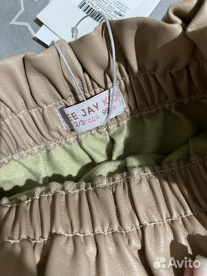 Юбка кожаная для девочки 98 (2-3 года) новая