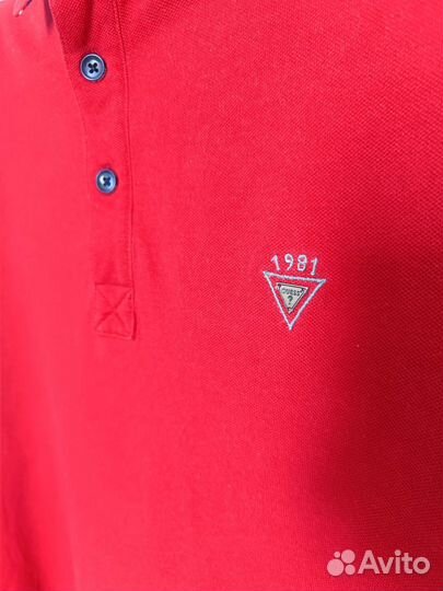 Поло Guess винного цвета L