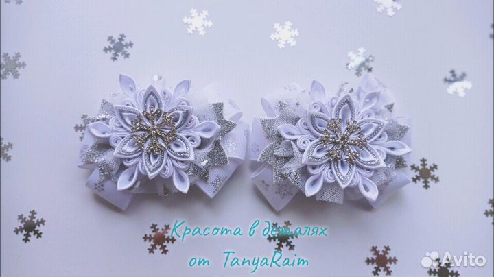 Нарядные бантики для новогодних утренников