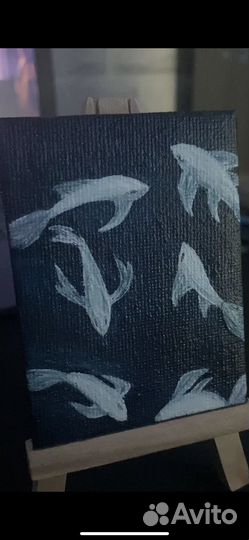 Мини картина акрилом 6x8