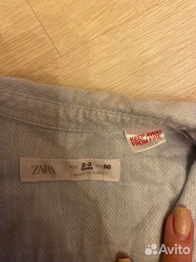 Рубашка zara на мальчика 98