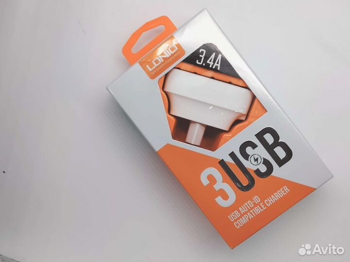 Зарядка 3 USB 3.4A Ldnio (10шт)