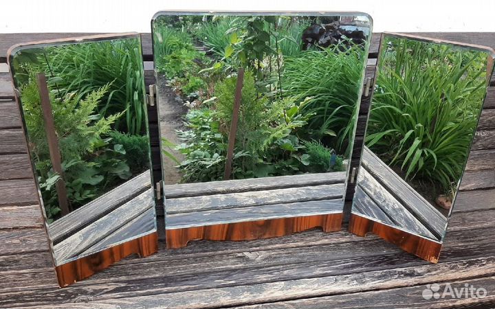 Зеркало трехстворчатое, трюмо, трельяж, винтаж