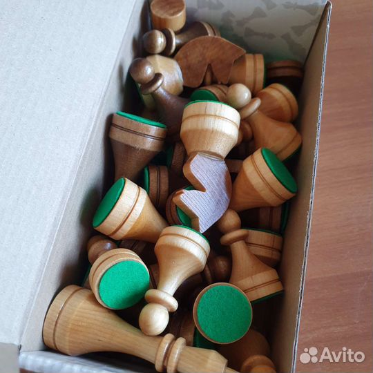 Фигуры шахматные Новые (зелёная подложка)