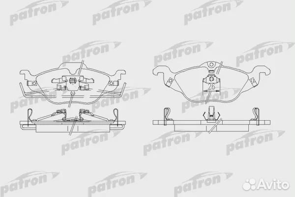 Patron PBP1293 Колодки тормозные дисковые передн O