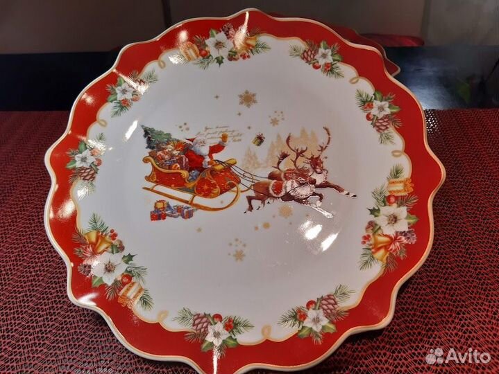 Тарелки 2 шт х 27 см Новогодние