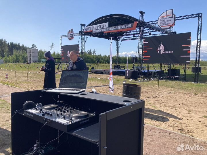 Стойка dj (3 столеш), ширма, фасад, dj стол