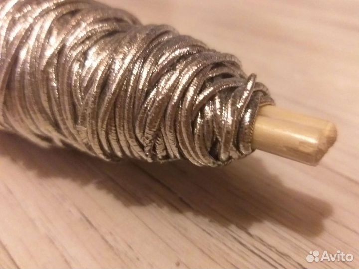 Резинка шляпная (шнур круглый) серебро