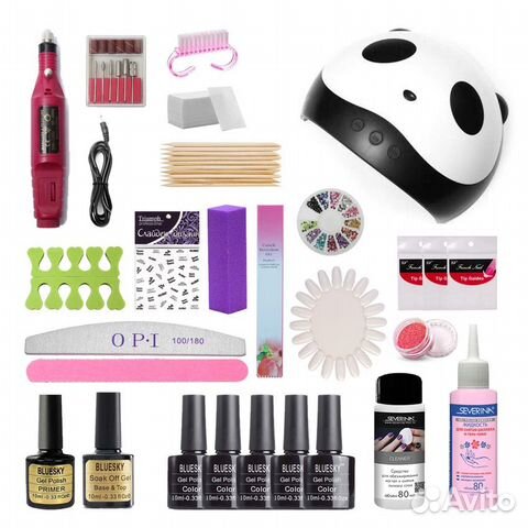 Набор для маникюра с лампой и аппаратом №05